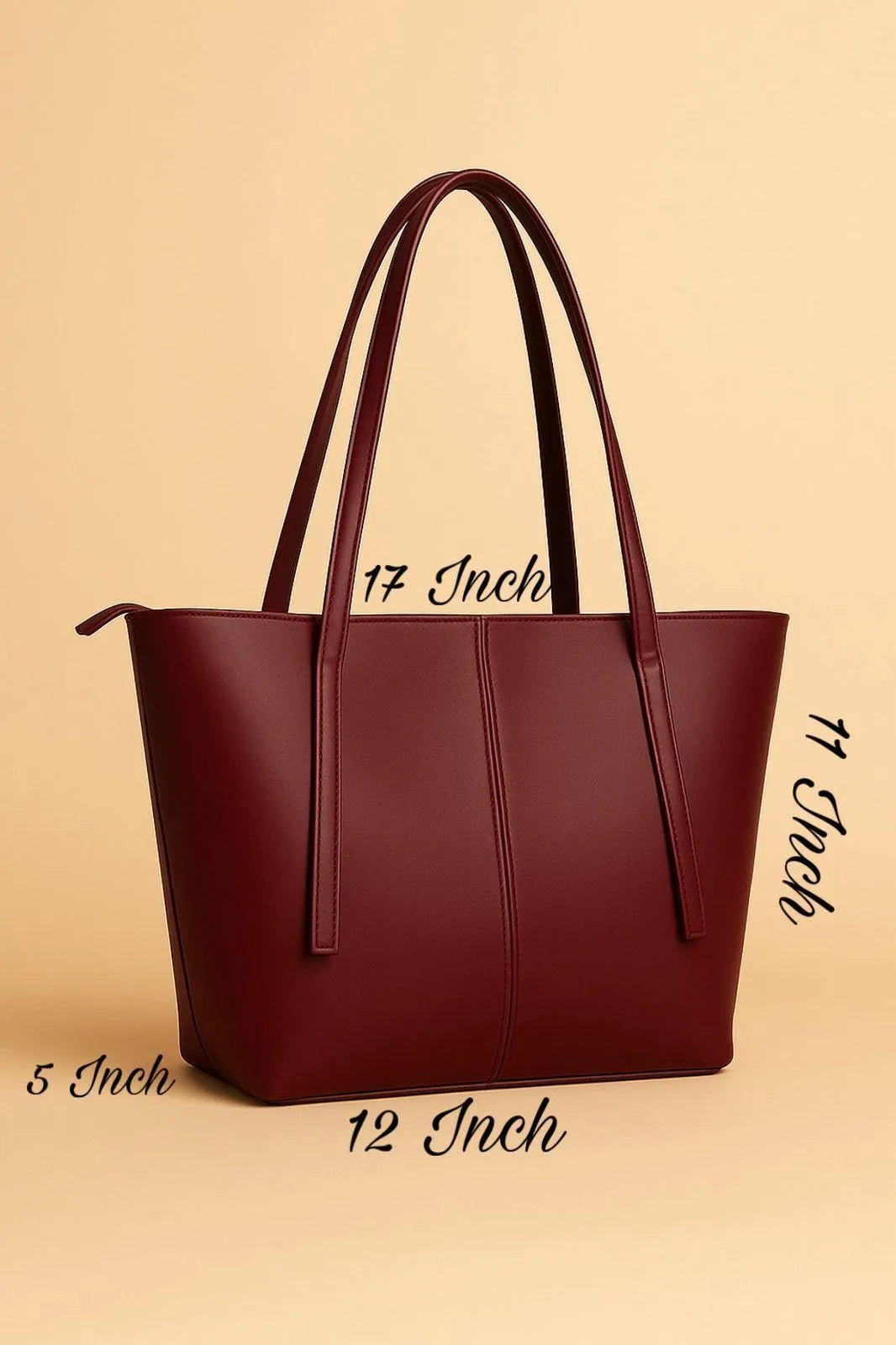 Brown Rexine Tote Bag for Girls